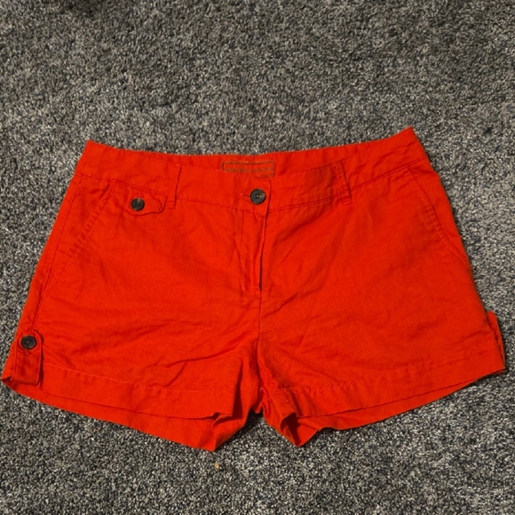 Casual Linen Collection MNG By Mango Red Shorts Size 8 - Picture 1 of 4